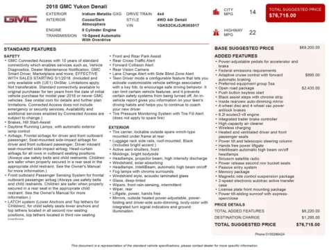 Another view of 2018 GMC Yukon Denali for sale in Macon, GA at Grand Infiniti of Macon