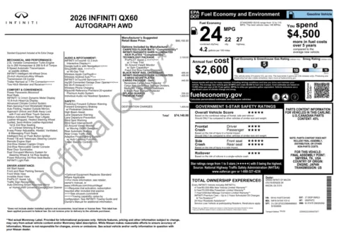 Another view of 2026 INFINITI QX60 Autograph for sale in Macon, GA at Grand Infiniti of Macon