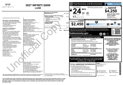 Another view of 2027 INFINITI QX60 LUXE for sale in Macon, GA at Grand Infiniti of Macon