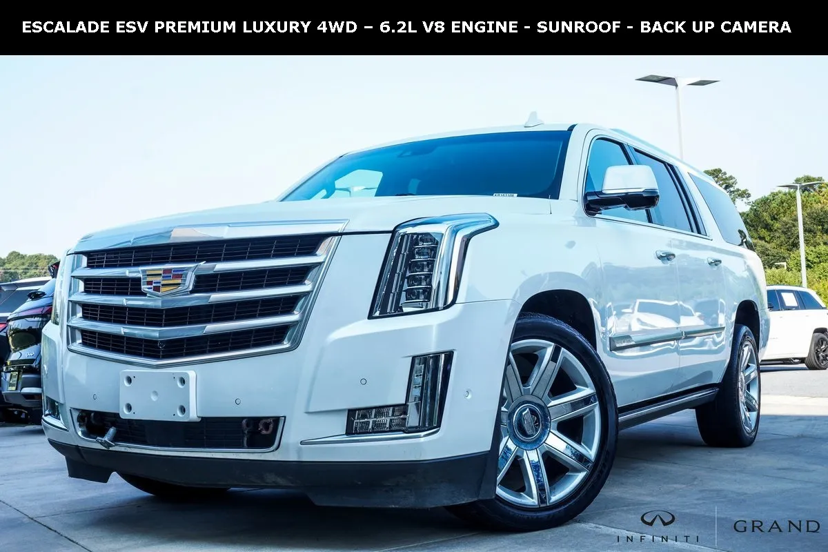 White 2019 Cadillac Escalade ESV Premium for sale in Macon, GA