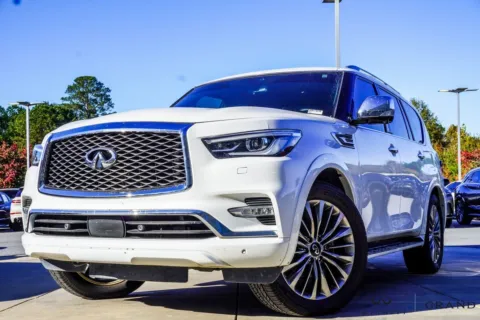White 2021 INFINITI QX80 Sensory for sale in Macon, GA