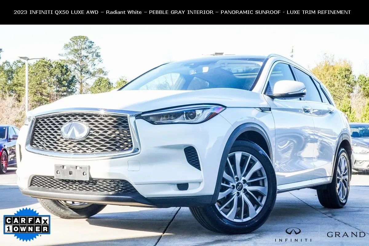 White 2023 INFINITI QX50 LUXE for sale in Macon, GA