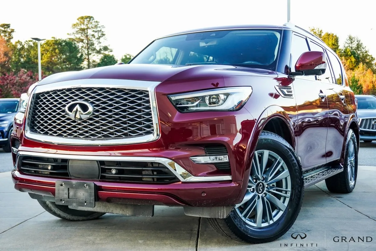 Red 2022 INFINITI QX80 LUXE for sale in Macon, GA