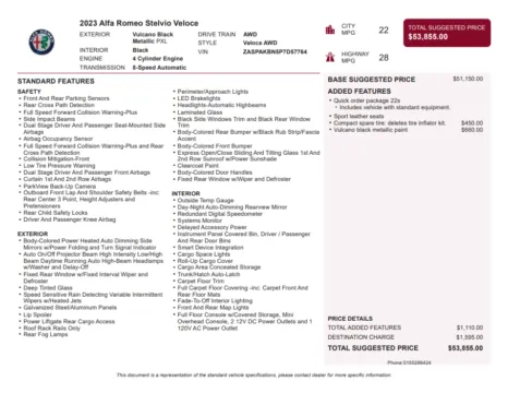 Another view of 2023 Alfa Romeo Stelvio Veloce for sale in Kennesaw, GA at Carvilla