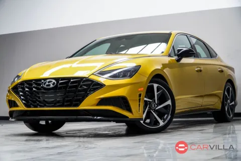 Yellow 2021 Hyundai Sonata SEL Plus for sale in Kennesaw, GA