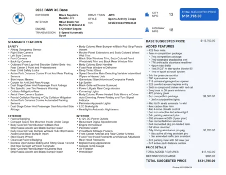 Another view of 2023 BMW X6 M for sale in Kennesaw, GA at Carvilla