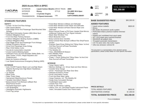 Another view of 2025 Acura RDX A-Spec Package for sale in Kennesaw, GA at Carvilla