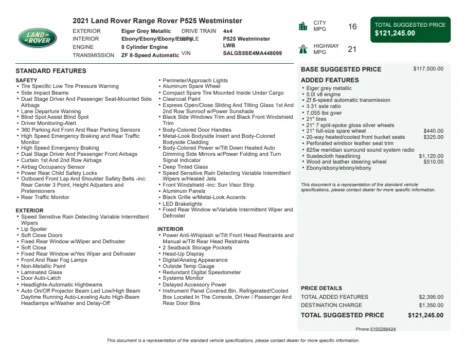Another view of 2021 Land Rover Range Rover Westminster for sale in Kennesaw, GA at Carvilla