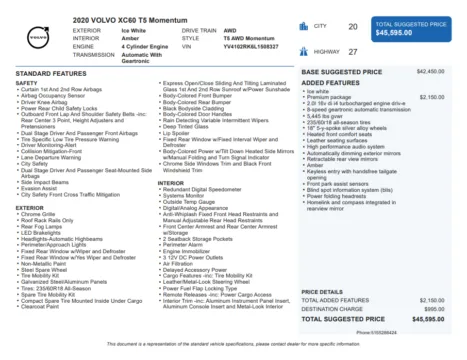 Another view of 2020 Volvo XC60 T5 Momentum for sale in Kennesaw, GA at Carvilla