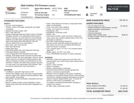 Another view of 2025 Cadillac XT5 Premium Luxury for sale in Kennesaw, GA at Carvilla