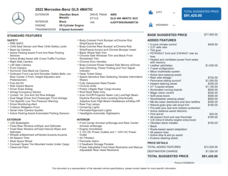Another view of 2022 Mercedes-Benz GLS 450 for sale in Kennesaw, GA at Carvilla
