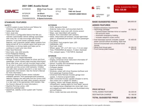 Another view of 2021 GMC Acadia Denali for sale in Kennesaw, GA at Carvilla