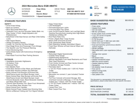 Another view of 2024 Mercedes-Benz EQB 350 for sale in Kennesaw, GA at Carvilla
