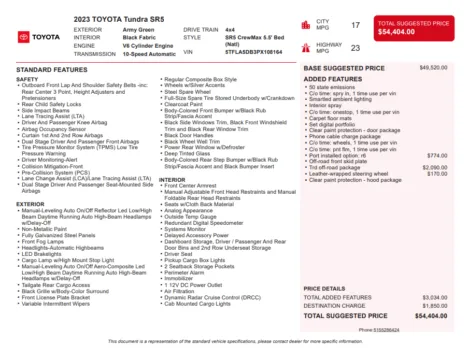 Another view of 2023 Toyota Tundra SR5 for sale in Kennesaw, GA at Carvilla