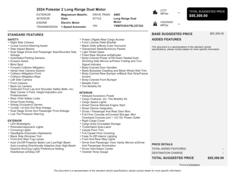 Another view of 2024 Polestar 2 Long Range Dual Motor for sale in Kennesaw, GA at Carvilla
