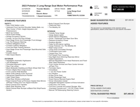 Another view of 2023 Polestar 2 Long Range Dual Motor Performance Plus for sale in Kennesaw, GA at Carvilla