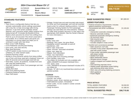 Another view of 2024 Chevrolet Blazer EV LT for sale in Kennesaw, GA at Carvilla