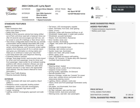Another view of 2024 Cadillac LYRIQ Sport for sale in Kennesaw, GA at Carvilla