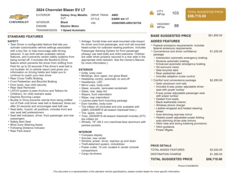 Another view of 2024 Chevrolet Blazer EV LT for sale in Kennesaw, GA at Carvilla