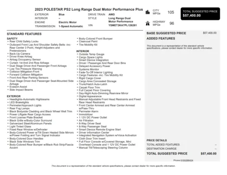 Another view of 2023 Polestar 2 Long Range Dual Motor Performance Plus for sale in Kennesaw, GA at Carvilla
