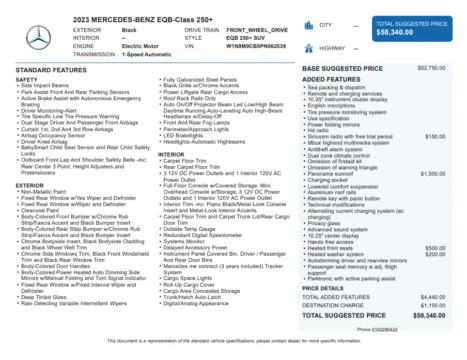 Another view of 2023 Mercedes-Benz EQB 250+ for sale in Kennesaw, GA at Carvilla