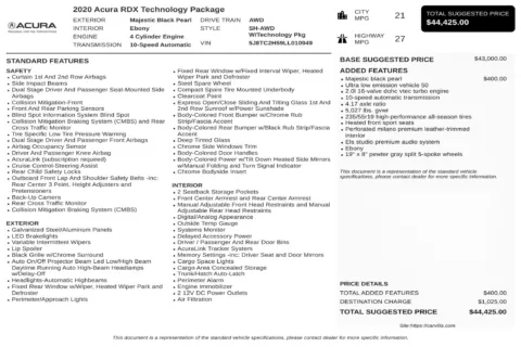 Another view of 2020 Acura RDX Technology Package for sale in Kennesaw, GA at Carvilla