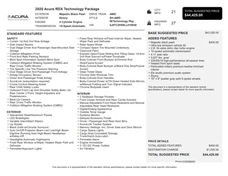 Another view of 2020 Acura RDX Technology Package for sale in Kennesaw, GA at Carvilla