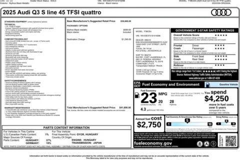 Another view of 2025 Audi Q3 Premium for sale in Kennesaw, GA at Carvilla
