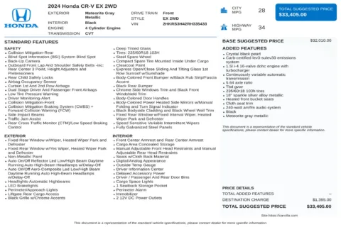 Another view of 2024 Honda CR-V EX for sale in Kennesaw, GA at Carvilla