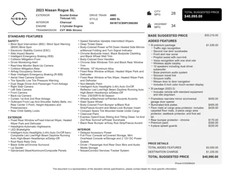 Another view of 2023 Nissan Rogue SL for sale in Kennesaw, GA at Carvilla