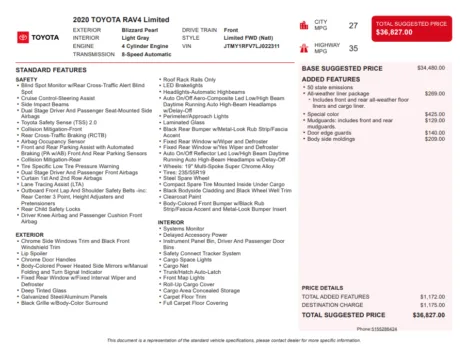 Another view of 2020 Toyota RAV4 Limited for sale in Kennesaw, GA at Carvilla