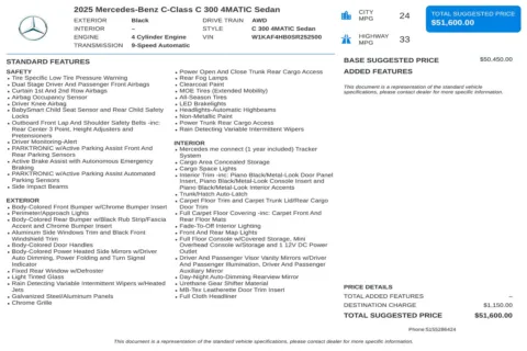 Another view of 2025 Mercedes-Benz C-Class C 300 for sale in Kennesaw, GA at Carvilla