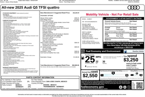 Another view of 2025 Audi Q5 2.0T Premium Plus for sale in Kennesaw, GA at Carvilla