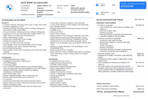 Another view of 2024 BMW X5 xDrive40i for sale in Kennesaw, GA at Carvilla