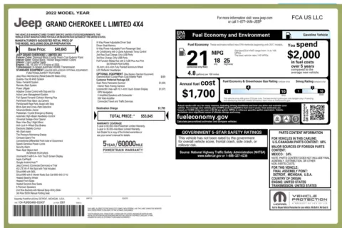 Another view of 2022 Jeep Grand Cherokee L Limited for sale in Kennesaw, GA at Carvilla