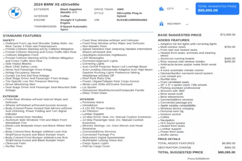 Another view of 2024 BMW X5 xDrive50e for sale in Kennesaw, GA at Carvilla