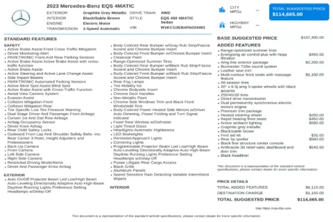 Another view of 2023 Mercedes-Benz EQS 450 for sale in Kennesaw, GA at Carvilla