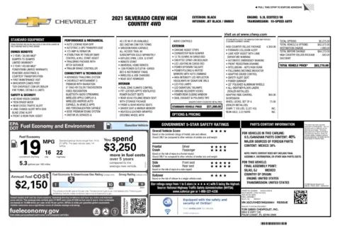 Another view of 2021 Chevrolet Silverado 1500 High Country for sale in Kennesaw, GA at Carvilla