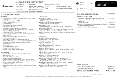 Another view of 2021 Lexus IS 350 F SPORT for sale in Kennesaw, GA at Carvilla