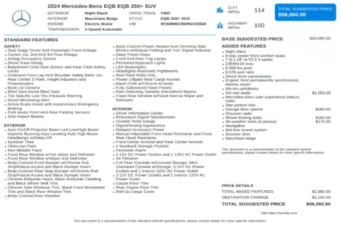 Another view of 2024 Mercedes-Benz EQB 250+ for sale in Kennesaw, GA at Carvilla