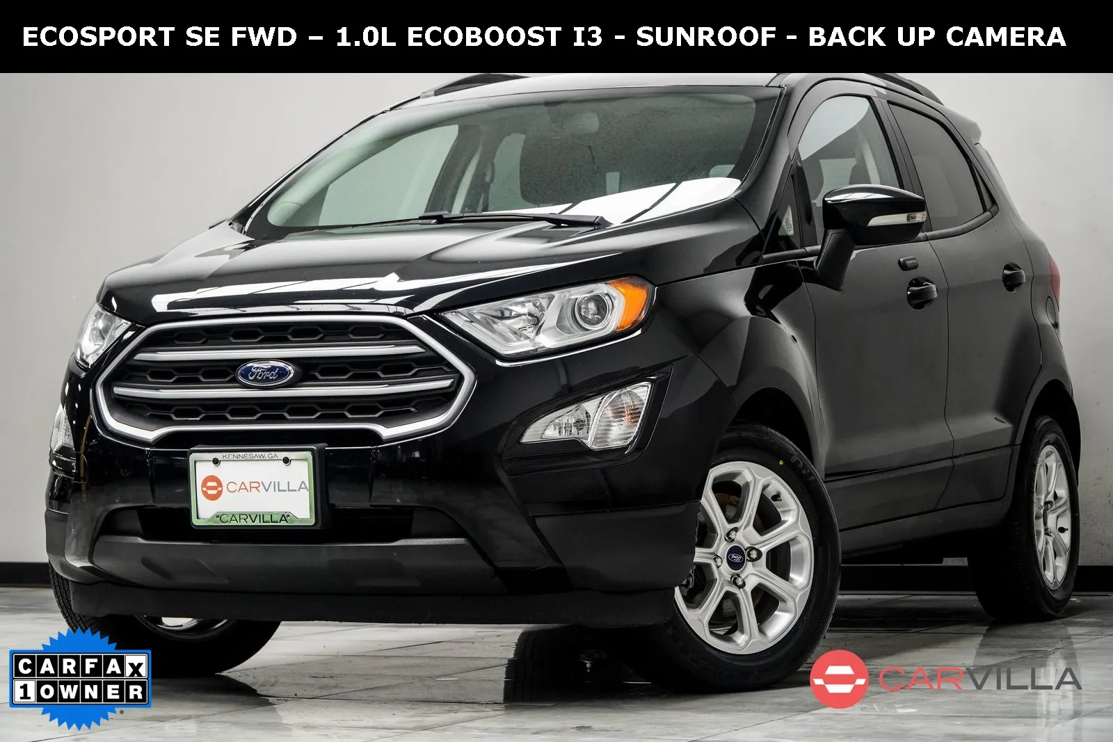 Black 2021 Ford EcoSport SE for sale in Kennesaw, GA