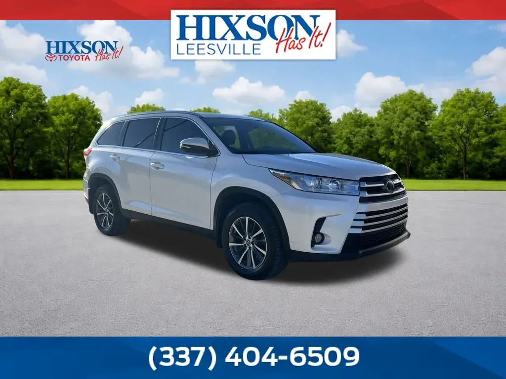 White 2019 Toyota Highlander XLE for sale in Deridder, LA