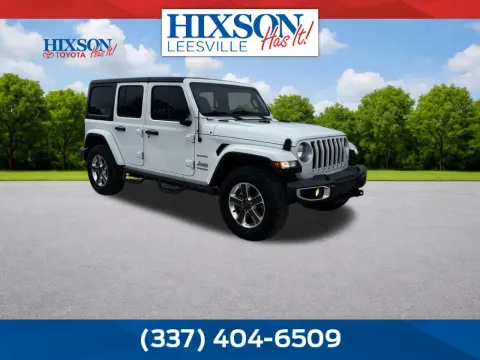 White 2019 Jeep Wrangler Unlimited Sahara for sale in Deridder, LA