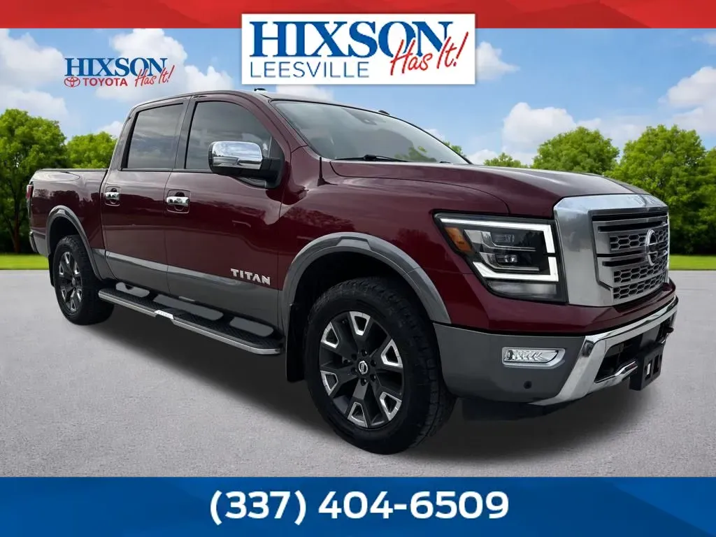 Red 2021 Nissan Titan Platinum Reserve for sale in Deridder, LA