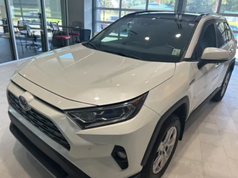 White 2021 Toyota RAV4 Hybrid Limited for sale in Deridder, LA