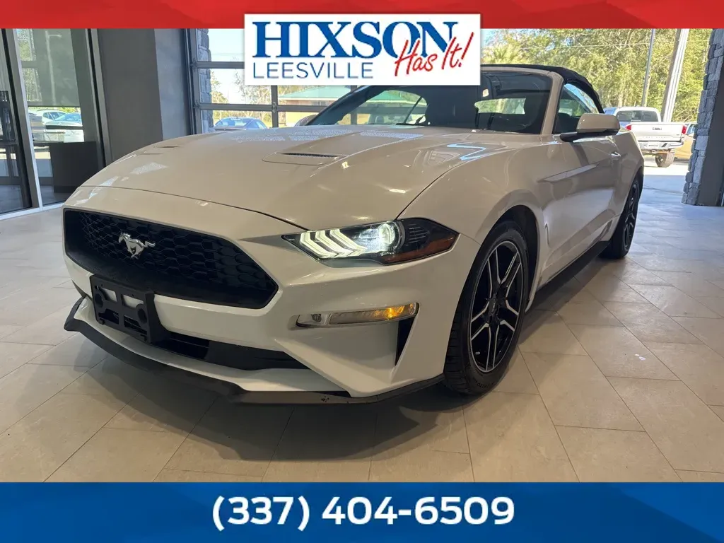 White 2019 Ford Mustang EcoBoost Premium for sale in Deridder, LA