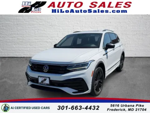 White 2022 Volkswagen Tiguan 2.0T SE R-Line Black for sale in Frederick, MD