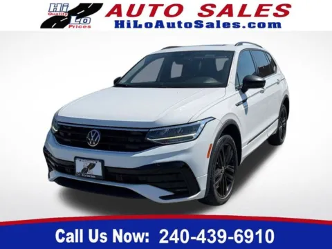 White 2022 Volkswagen Tiguan 2.0T SE R-Line Black for sale in Frederick, MD