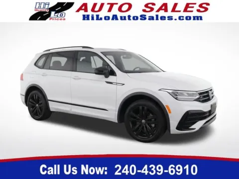 White 2022 Volkswagen Tiguan 2.0T SE R-Line Black for sale in Frederick, MD