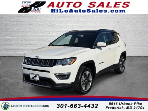 White 2018 Jeep Compass Limited for sale in Frederick, MD